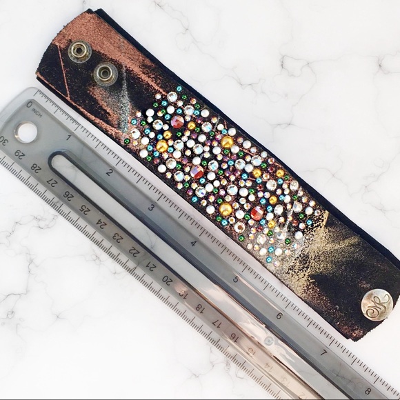 Carolin M. Rocha Leather & Swarovski Bracelet - Picture 2 of 4